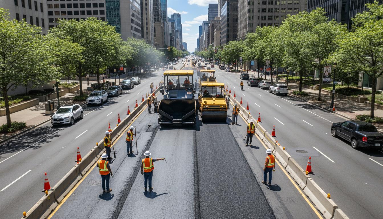 Nova pavimentacao na Avenida Principal e concluida